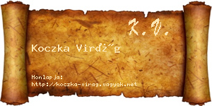 Koczka Virág névjegykártya